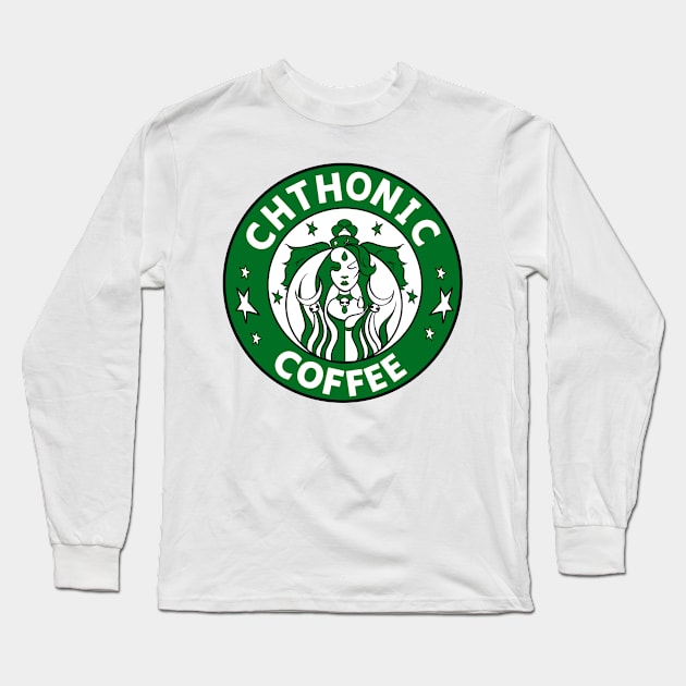 HADES Chthonic Coffee - Nyx Green Long Sleeve T-Shirt by Kemvee